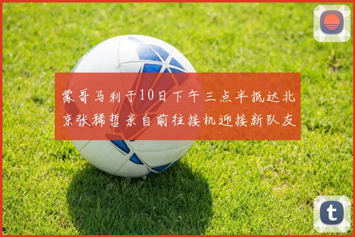 蒙哥马利于10日下午三点半抵达北京张稀哲亲自前往接机迎接新队友
